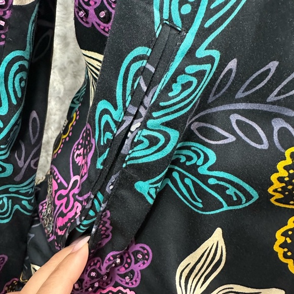 REDD Jeans Women's Sequin Multi Color Floral Print Jacket Blazer - Picture 7 of 11